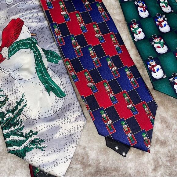 Christmas winter men's neckties set of 5 one for everyday of the week Holiday - Picture 7 of 7